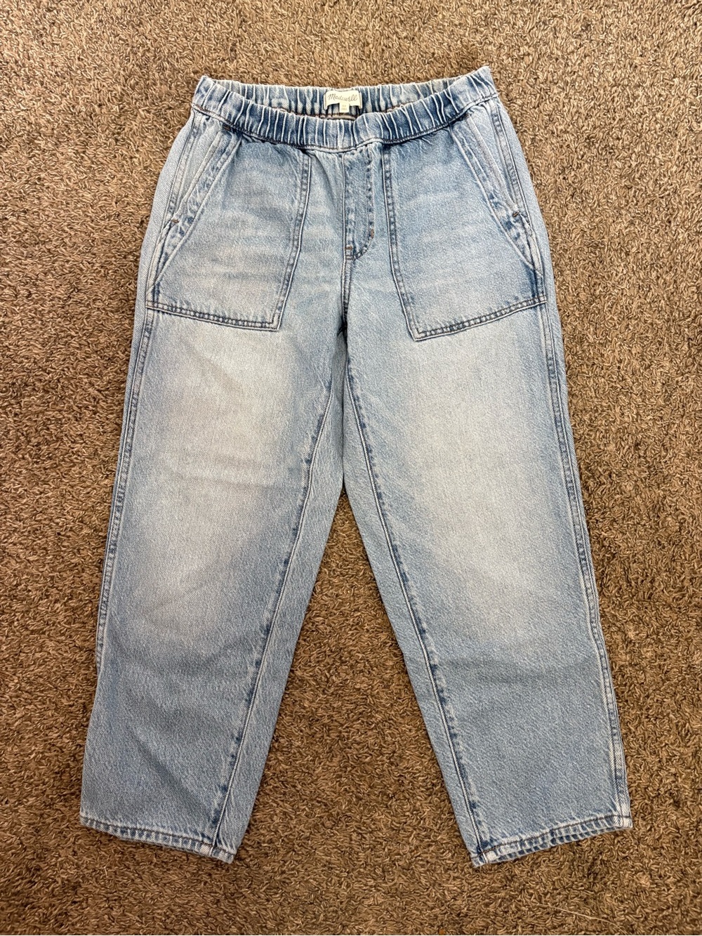 Madewell Womens Jeans Size Small Petite Pull On High Rise Tapered Jogger